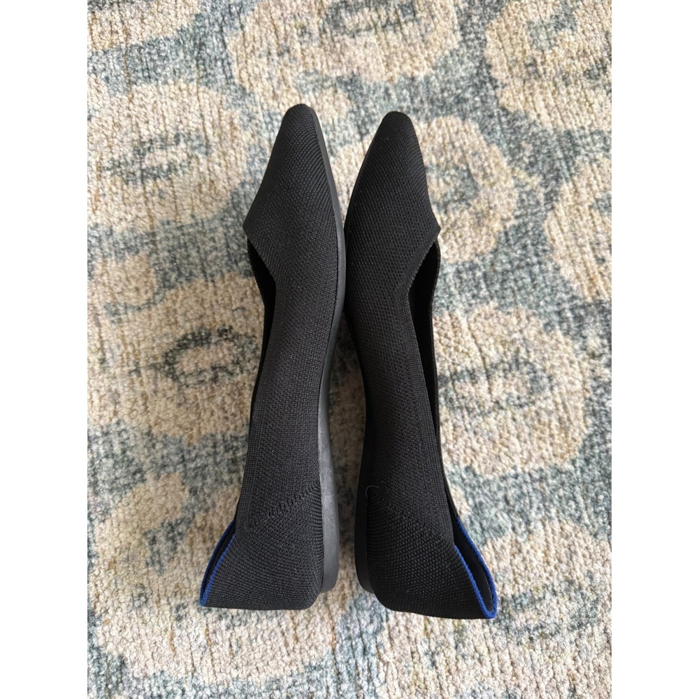 Rothy's 'The Point' Black Knit Ballet Flat Size 8.5 Excellent Condition - Picture 3 of 7